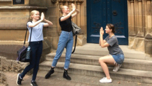 Three Hornsby Dance Classes students preparing for exams
