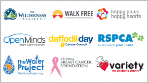 Some of the charities for the Hornsby Dance Classes major Showcase